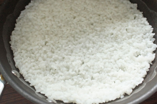 フライパンでのお米の炊き方