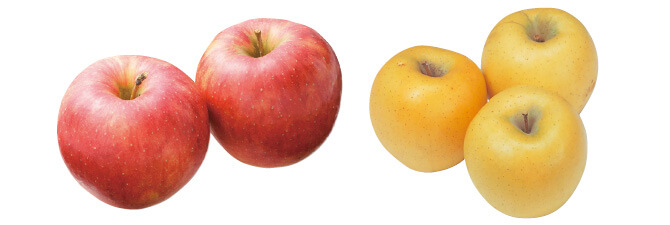 ジョナゴールド（りんご）・450g（2コ）&原さんの黄色いりんご（シナノゴールド）・800g