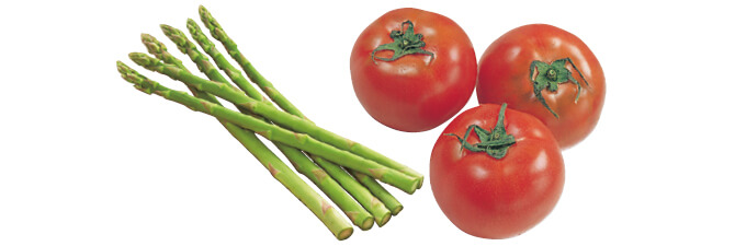 徳島・井口さんのトマト&グリーンアスパラガスのセット