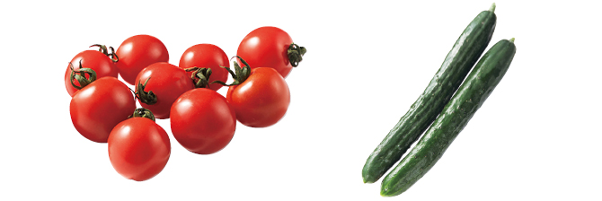 食卓に夏野菜の彩りを きゅうり&ミニトマトのセット