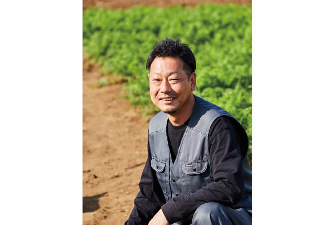 ほうれんそうの生産者、深田友章さん(埼玉県川越市)
