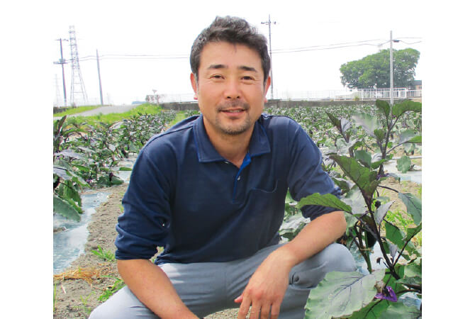春菊の生産者、瀬山明グループ 瀬山公一さん(埼玉県本庄市)