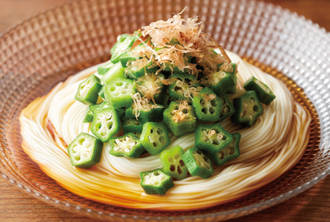 オクラのそうめん