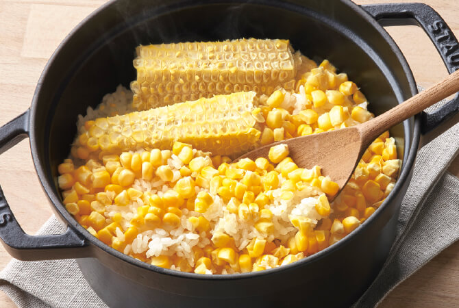 とうもろこしの炊き込みごはん